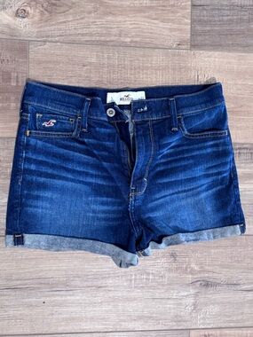 Hollister Blue Distressed High Rise Denim Jeans with Logo Tag